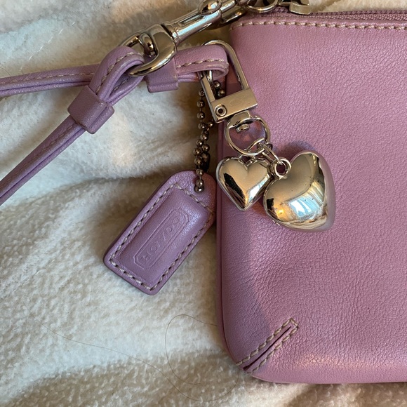 Coach Leather Wristlet Pink/Lavender - Picture 2 of 6